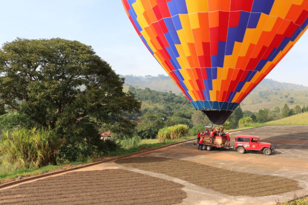 Balão depois do pouso.