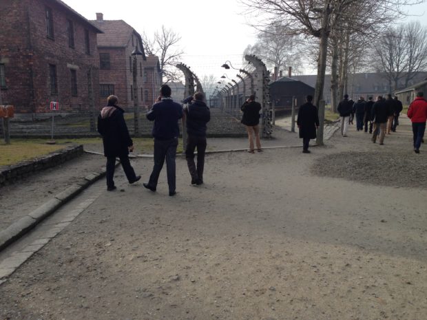 Iniciando a visita ao campo de concentração -Polônia