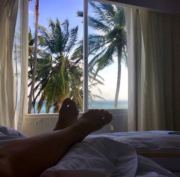 Vista da nossa suíte no Hotel Casablanca em San Andrés