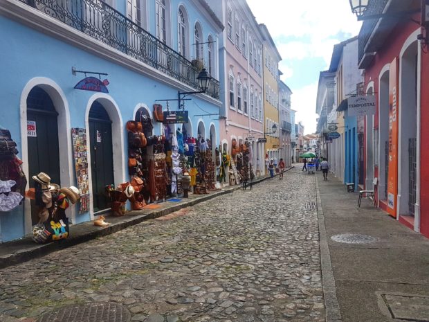 Lojas do Pelourinho no Centro Histórico de Salvador