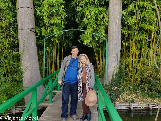 Jardim de água na casa de Monet em Giverny na França